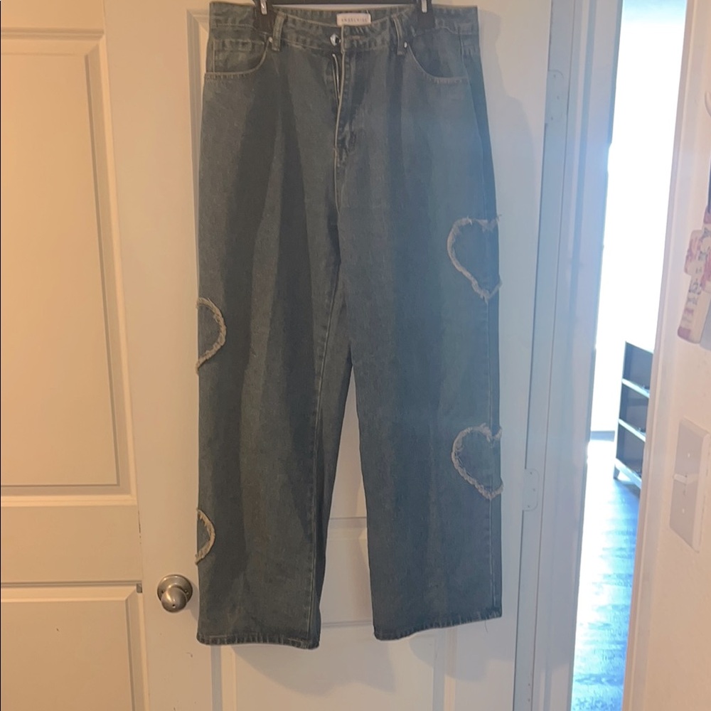 Angel Kiss Blue Straight Leg Jeans